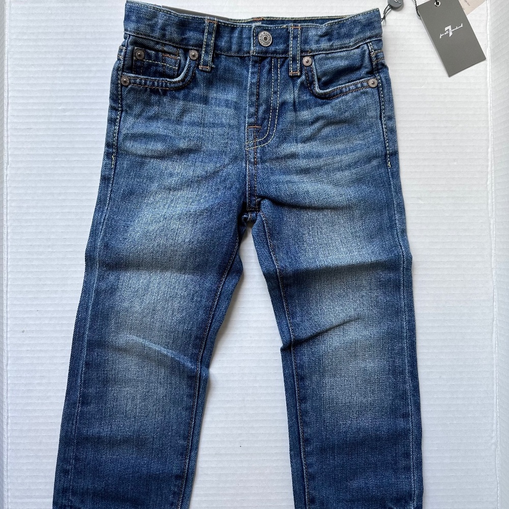 7 for all mankind BABY BOYS SKINNY STRETCH JEANS SIZE 24 Month Straight Leg NWT